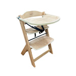 Load image into Gallery viewer, Children wooden high chair with tray on a white background