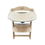 Load image into Gallery viewer, Children's wooden high chair with a tray on a white background