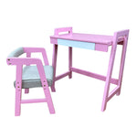 Load image into Gallery viewer, Pink children's desk with a chair on a white background
