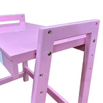 Load image into Gallery viewer, Zoomed-in image of a children's pink desk on a white background
