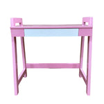 Load image into Gallery viewer, Pink desk with a white drawer on a white background
