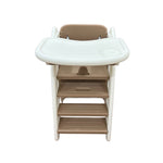 Load image into Gallery viewer, Angled top view of a children's durable plastic high chair on white background
