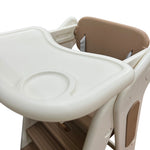 Load image into Gallery viewer, Zoomed in tray of a children's durable plastic high chair on white background
